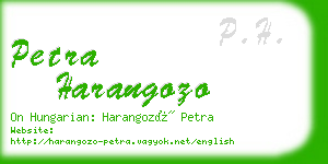 petra harangozo business card